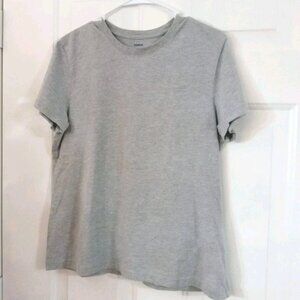 Reebok Womens Size XL Gray Short Sleeve Activewear T-Shirt Embroidered Logo